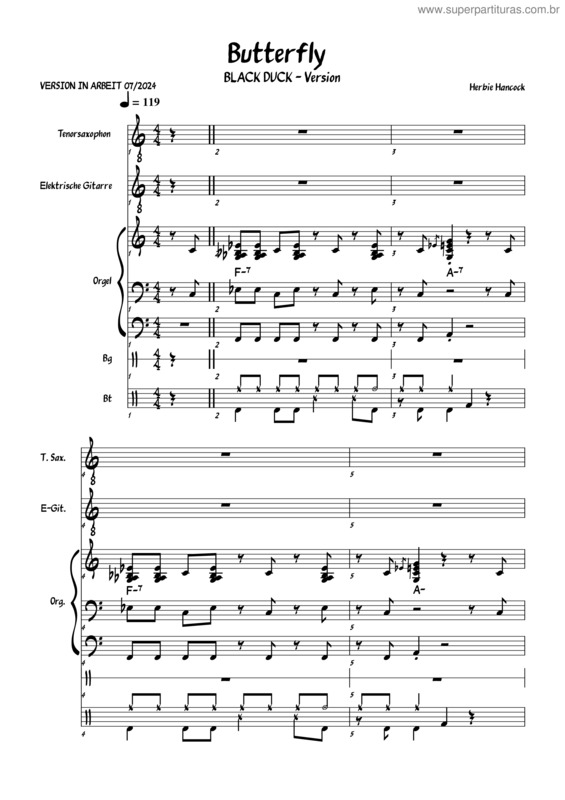 Partitura da música Butterfly v.37