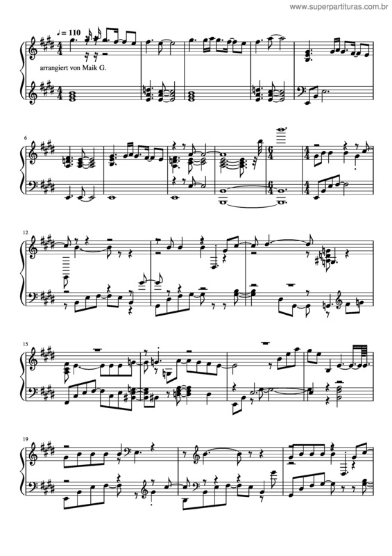 Partitura da música Butterfly v.4