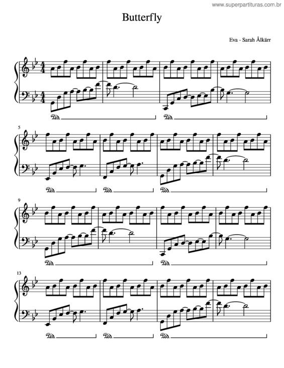 Partitura da música Butterfly v.42