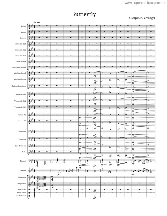 Partitura da música Butterfly v.44