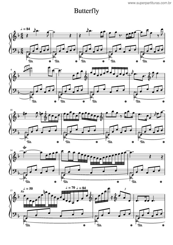 Partitura da música Butterfly v.48