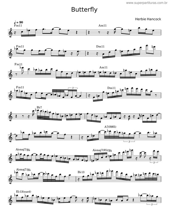 Partitura da música Butterfly v.52