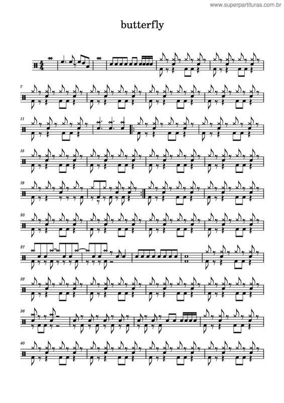 Partitura da música Butterfly v.55