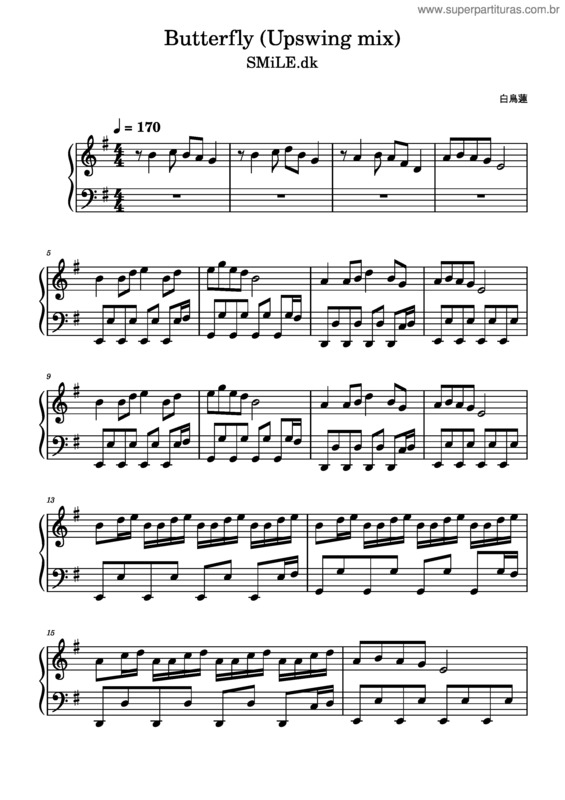 Partitura da música Butterfly v.56