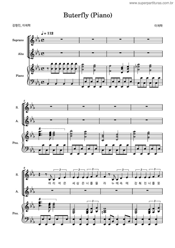 Partitura da música Butterfly v.78