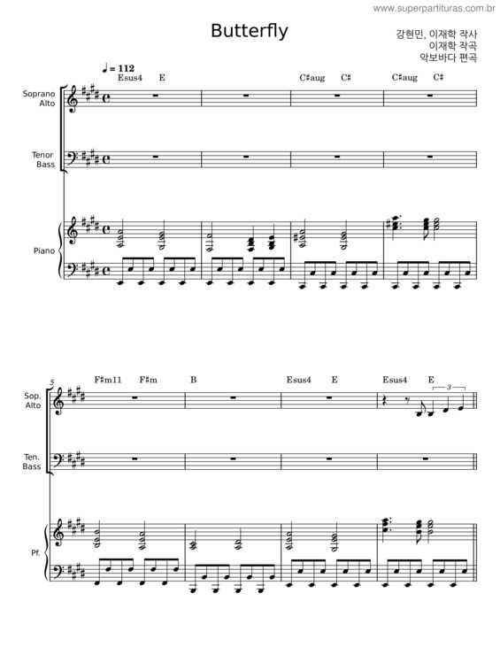 Partitura da música Butterfly v.81