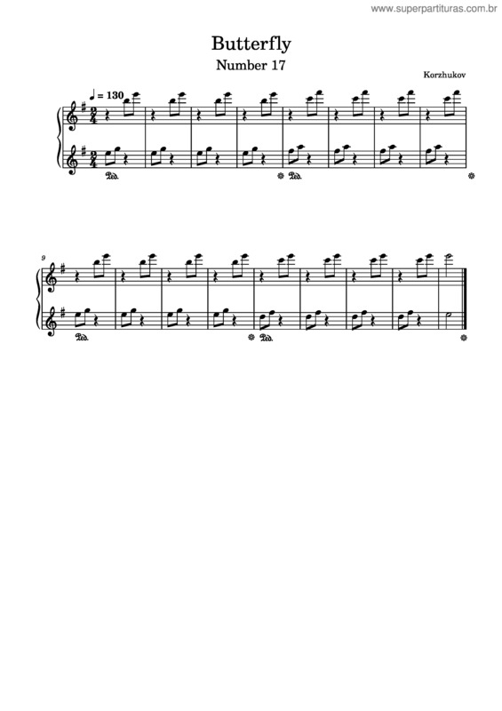 Partitura da música Butterfly v.85