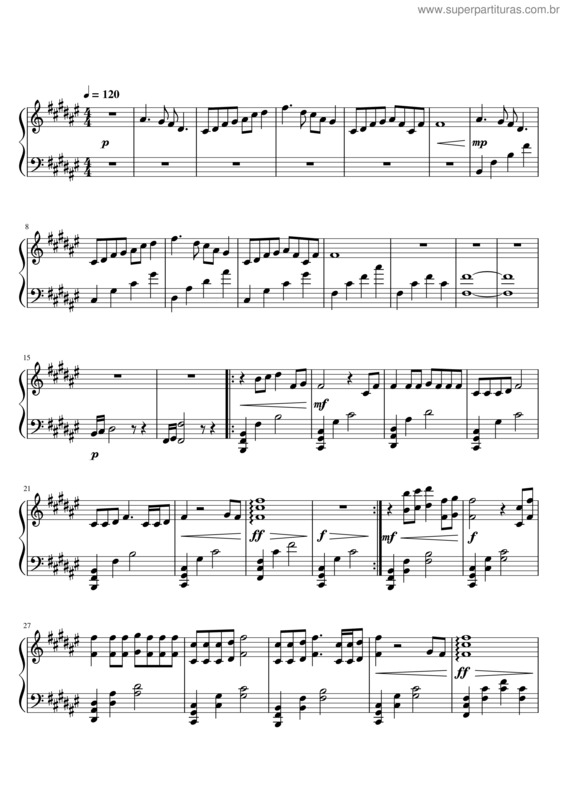 Partitura da música Butterfly v.87