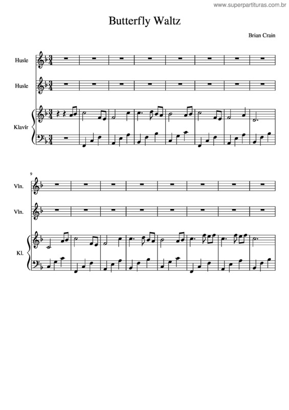 Partitura da música Butterfly Waltz 1