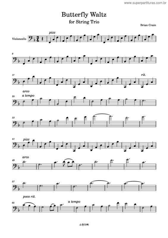 Partitura da música Butterfly Waltz v.14