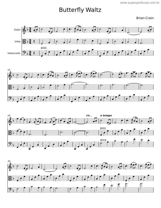 Partitura da música Butterfly Waltz v.17