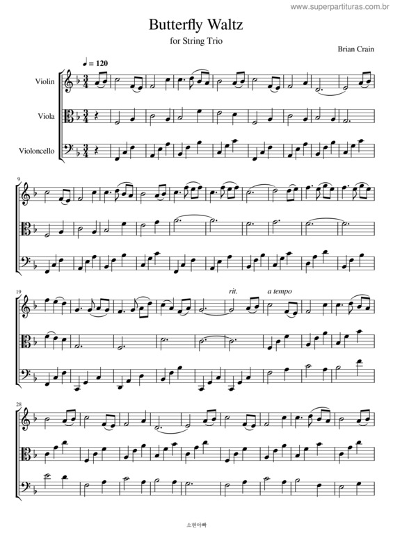 Partitura da música Butterfly Waltz v.19