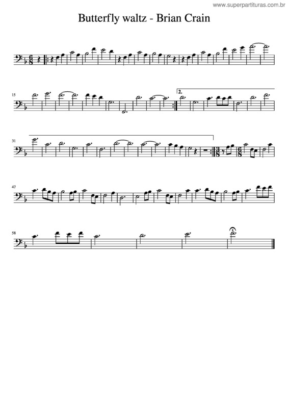 Partitura da música Butterfly Waltz v.6