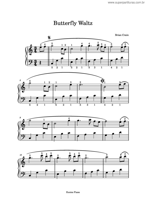 Partitura da música Butterfly Waltz v.7