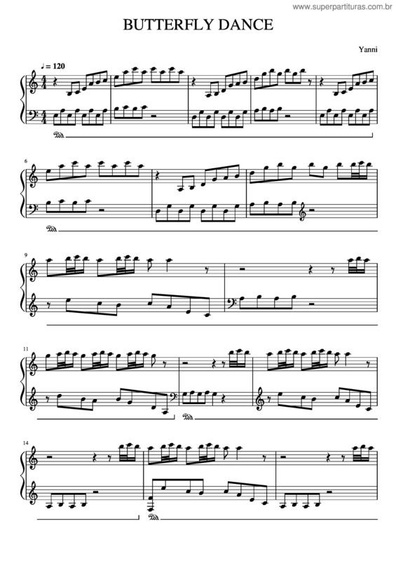 Partitura da música Butterfly_Dance