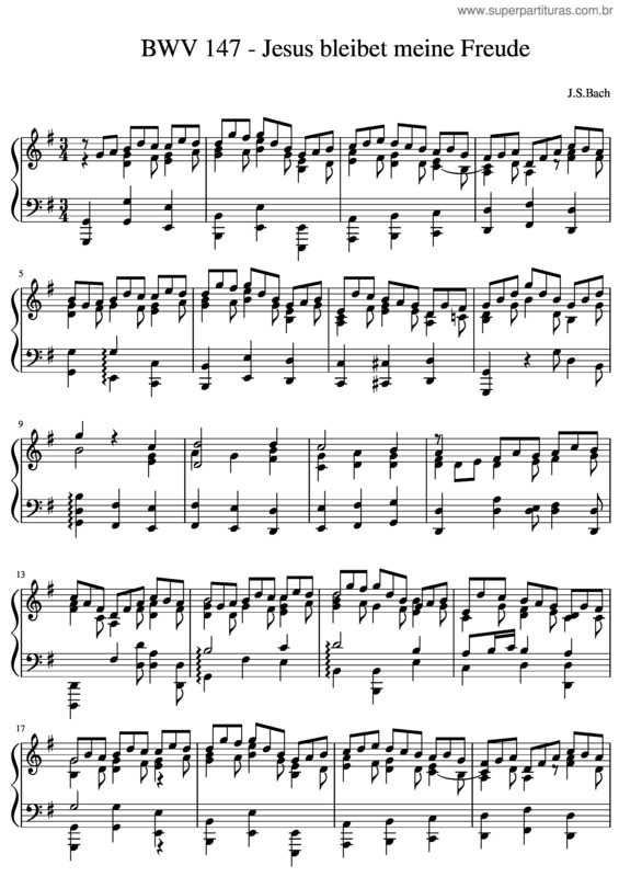 Partitura da música Bwv 147 v.2