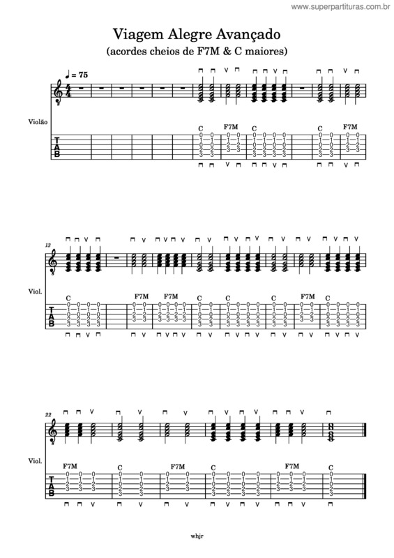 Partitura da música C41gtr-M5 Viagem Alegre Avancado