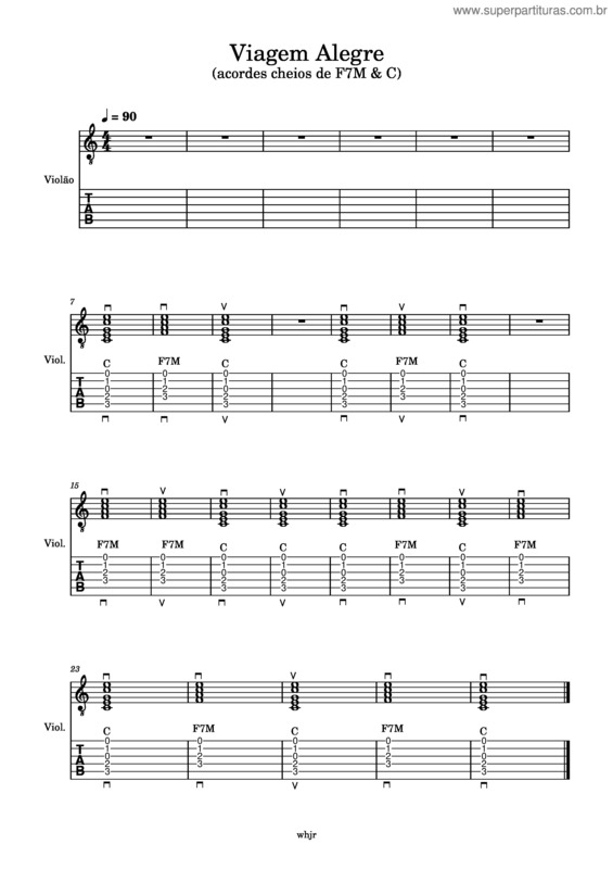 Partitura da música C41gtr-M5 Viagem Alegre v.2