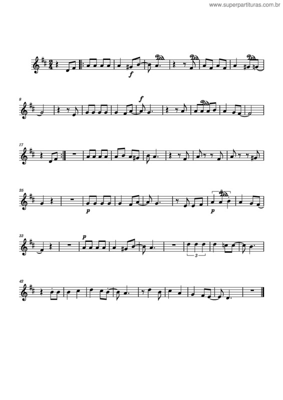 Partitura da música Cachaca v.3