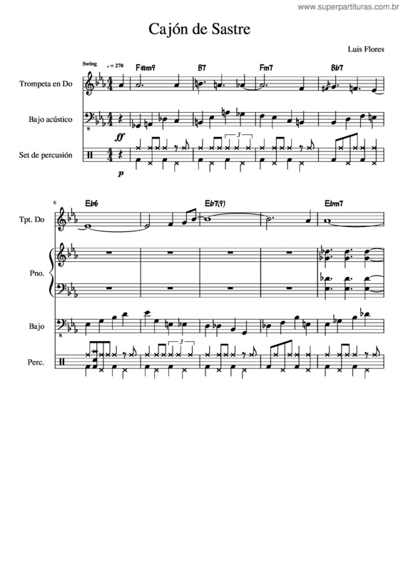 Partitura da música Cajón De Sastre