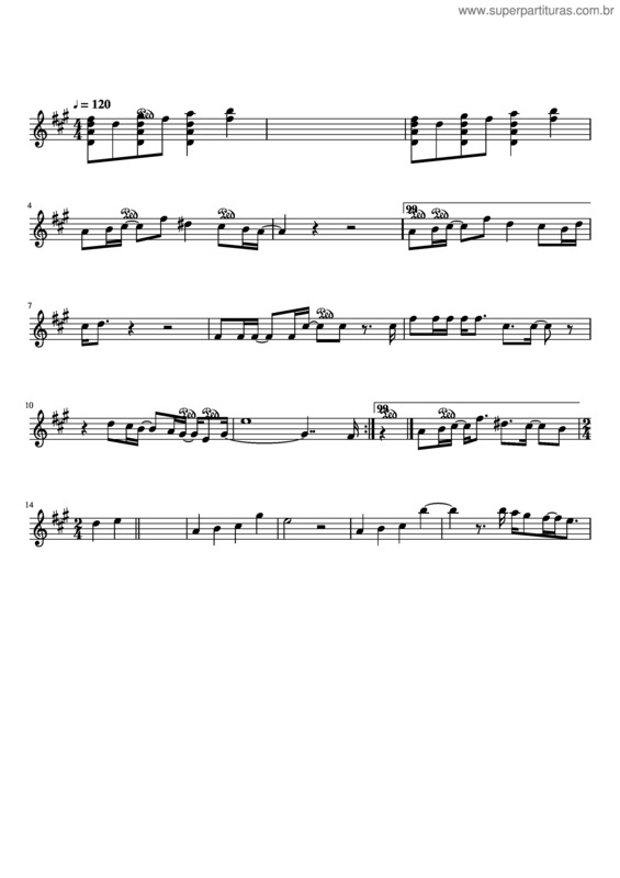 Partitura da música Cancion Para Los Dias De La Vida