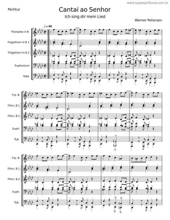 Partitura da música Cantai Ao Senhor v.5