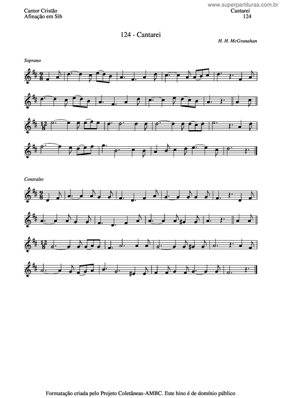 Partitura da música Cantarei v.3