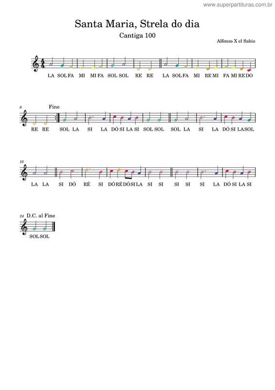 Partitura da música Cantigas De Santa Maria v.2