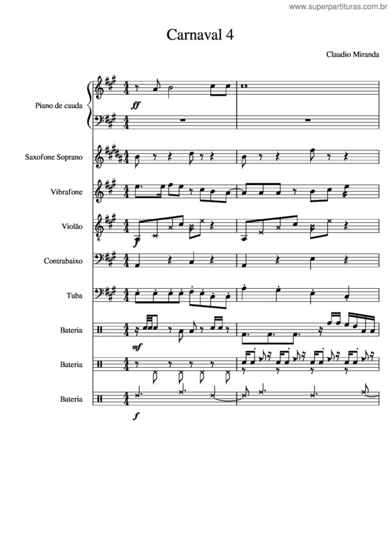 Partitura da música Carnaval 4