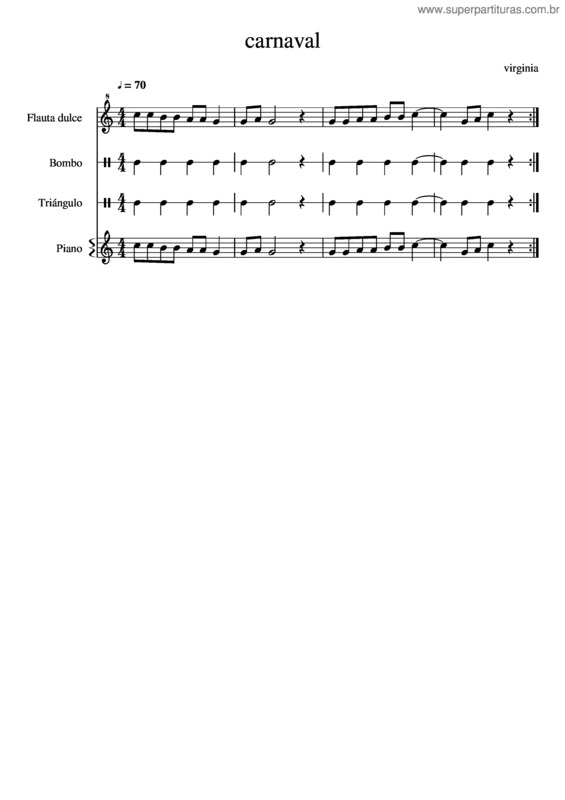 Partitura da música Carnaval v.5