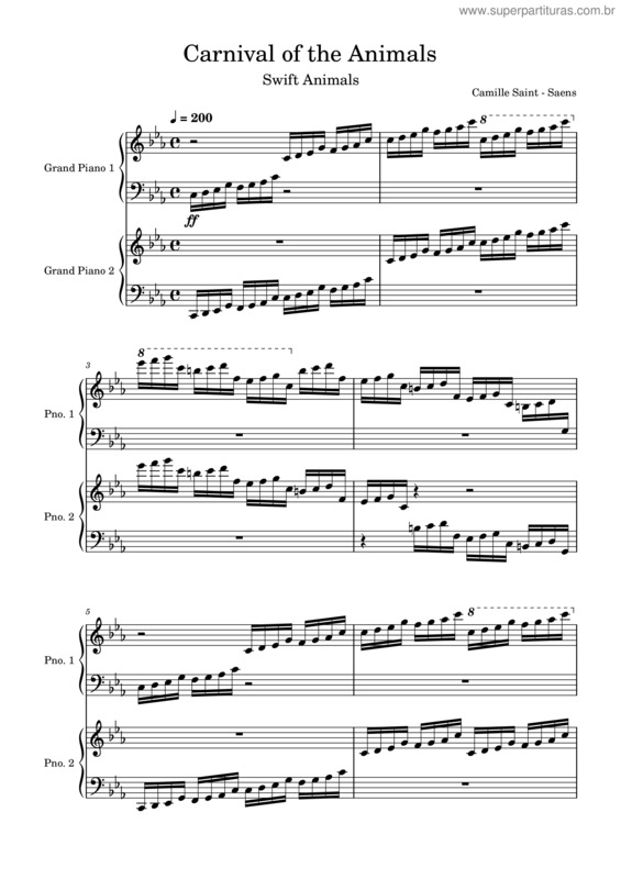 Partitura da música Carnival Of The Animals v.22