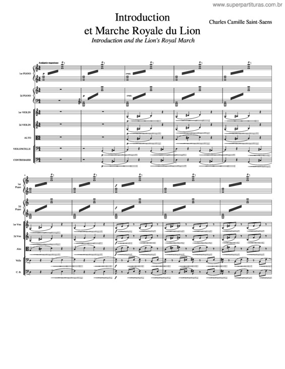 Partitura da música Carnival Of The Animals v.3