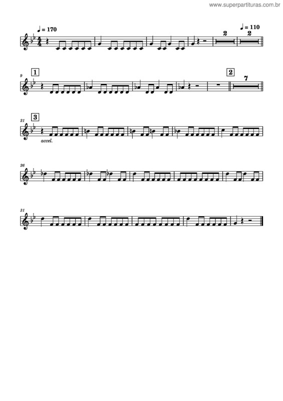 Partitura da música Carnival Of The Animals v.9