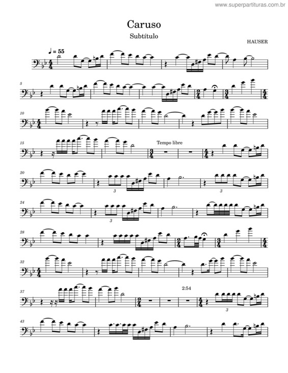 Partitura da música Caruso v.14