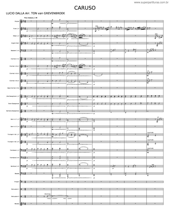 Partitura da música Caruso v.22