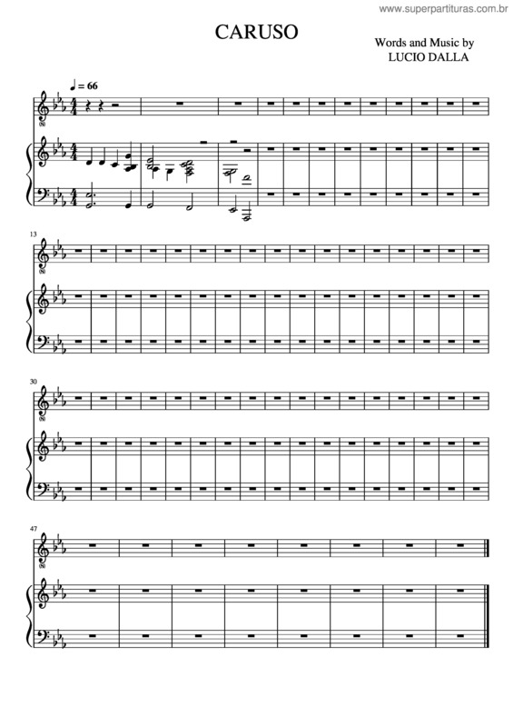 Partitura da música Caruso v.33