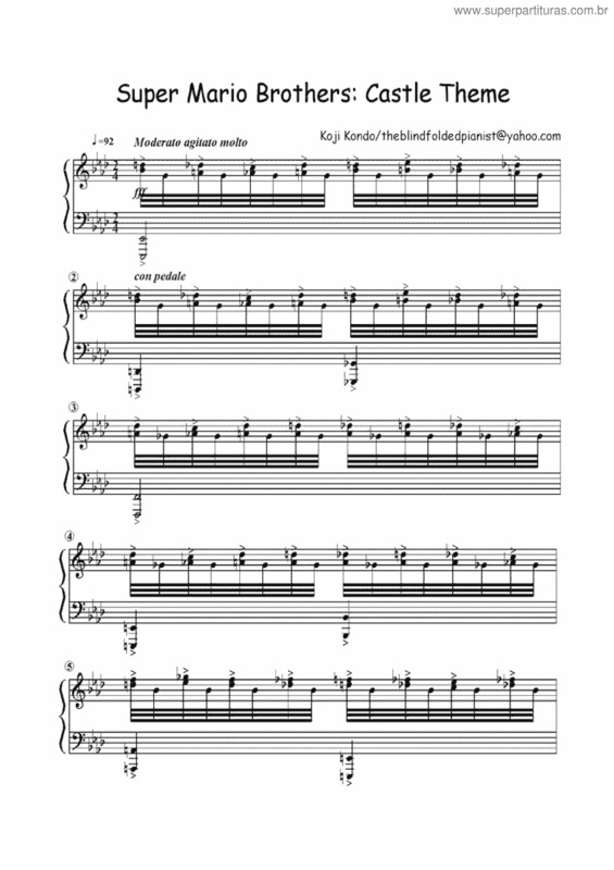 Partitura da música Castle