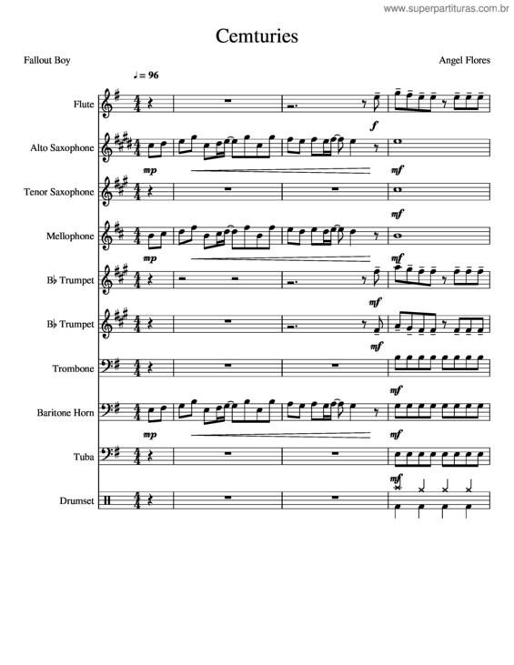 Partitura da música Cemturies