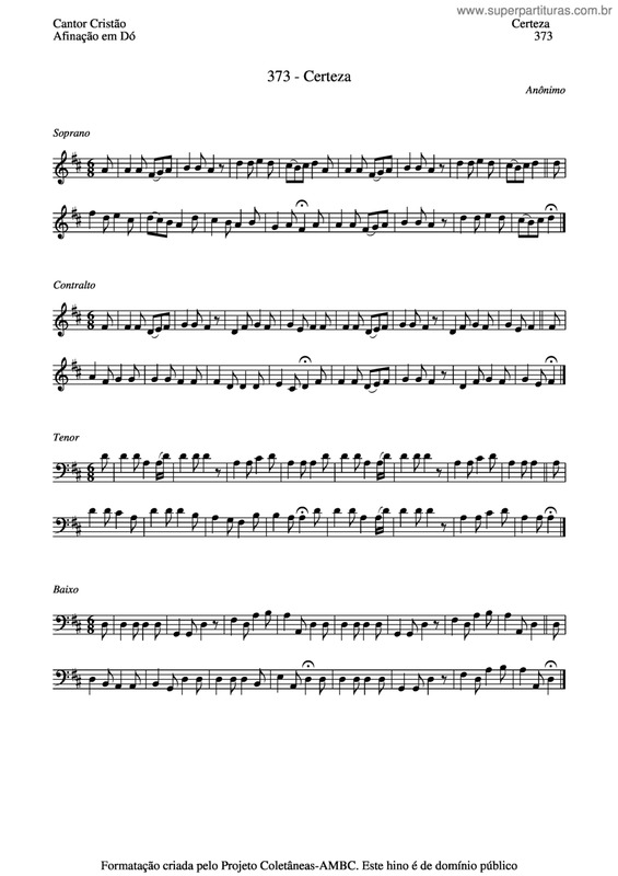 Partitura da música Certeza v.3