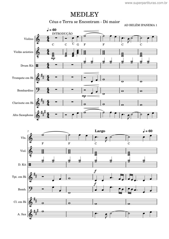 Partitura da música Céus E Terra Se Encontram v.3