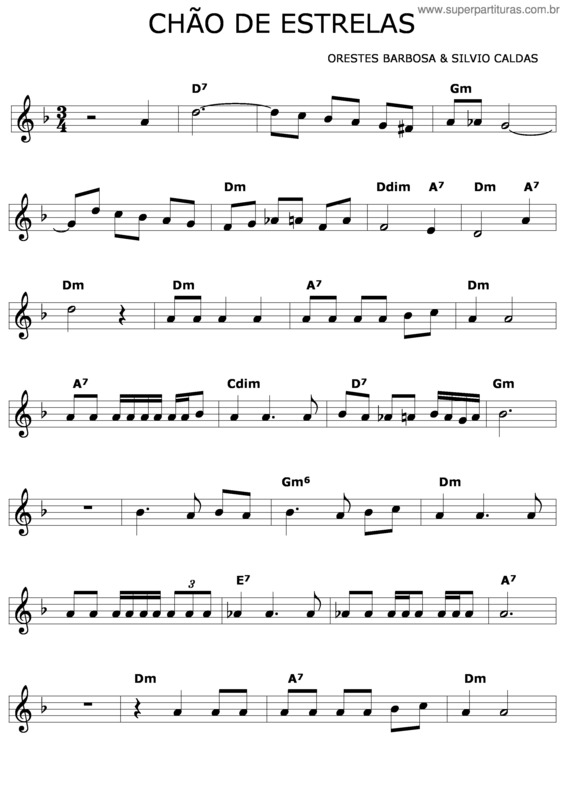 Partitura da música Chão De Estrelas v.4