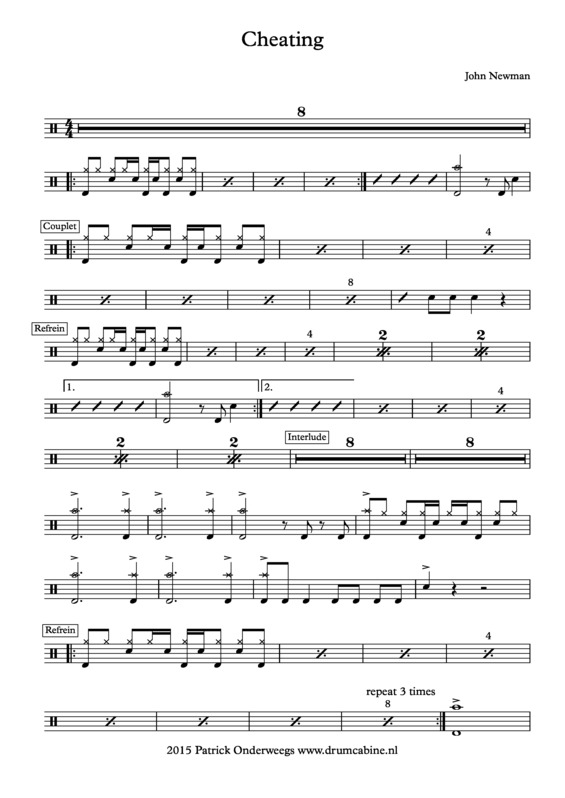 Partitura da música Cheating