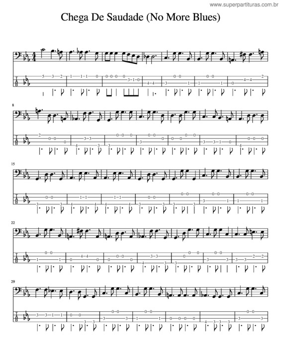 Partitura da música Chega De Saudade  No More Blues