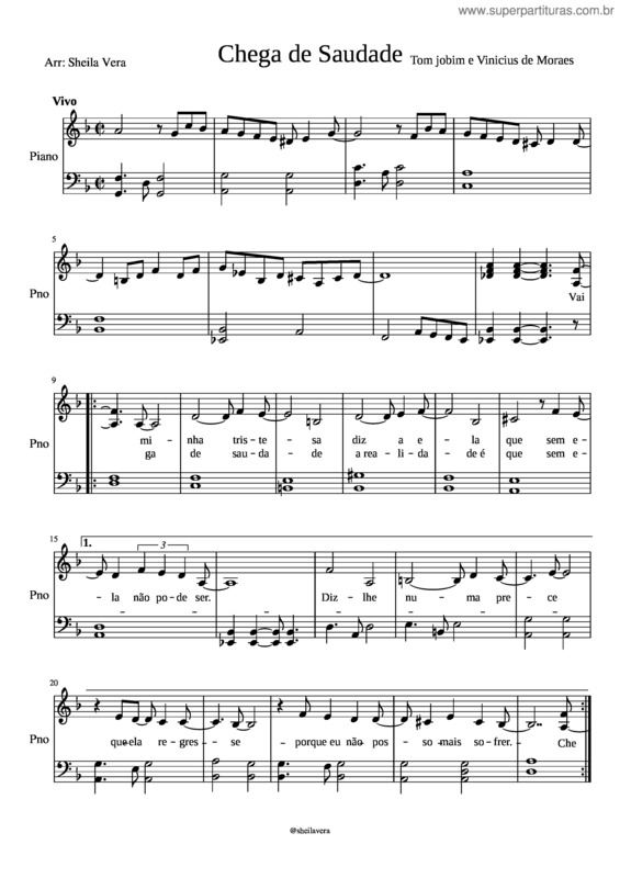 Partitura da música Chega De Saudade v.31