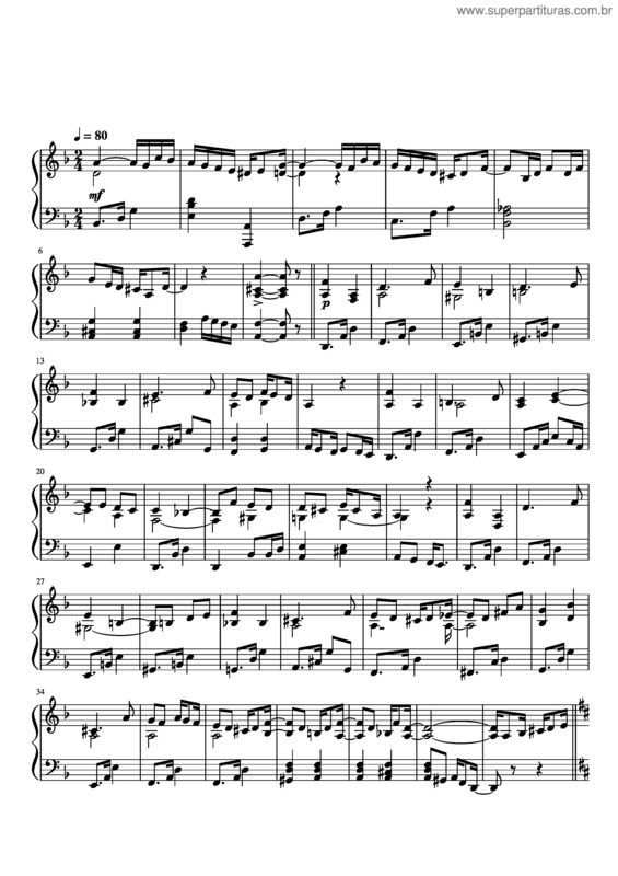 Partitura da música Chega De Saudade v.34