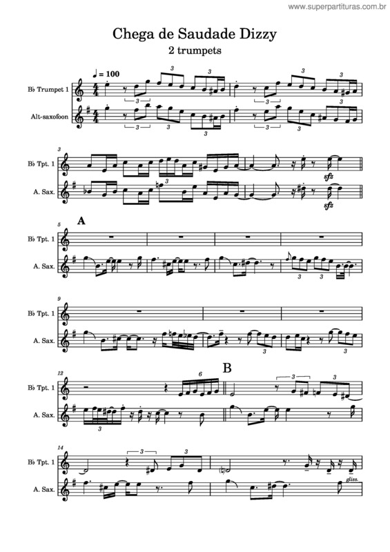 Partitura da música Chega De Saudade v.47