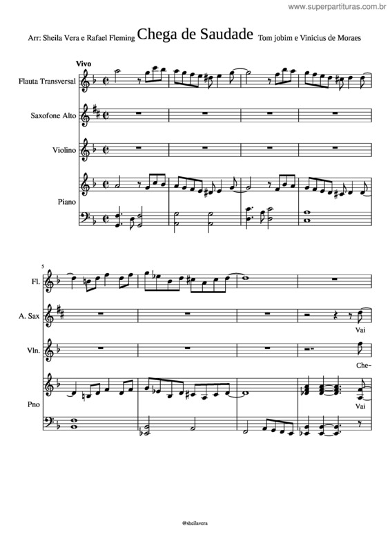 Partitura da música Chega De Saudade v.48