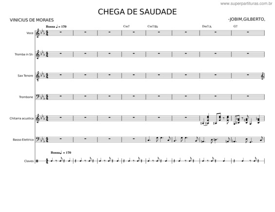 Partitura da música Chega De Saudade v.70