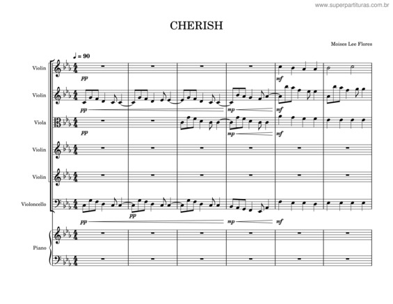 Partitura da música Cherish