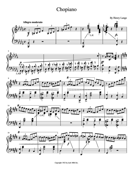 Partitura da música Chopiano